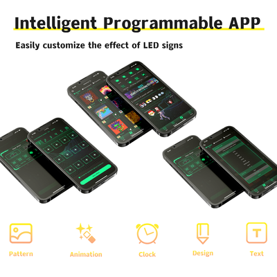 Customizable Size Truck Car Window Led Display Multi Color Control 10W 5V 12A