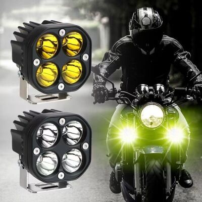 6500K LED Motorcycle Spotlight 1500LM Waterproof Off Road Vehicle Work Lamp
