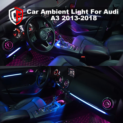 Audi A3 Car Ambient Lighting Kit 7 Piece LED Interior Lights Soft Glow Illumination