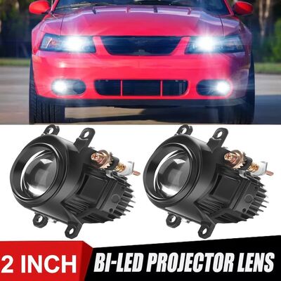 5000 Lumens 48W 2.0 Inch LED Fog Lamps Dual Beam 6000K For Cars Motorcycles