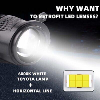 5000 Lumens 48W 2.0 Inch LED Fog Lamps Dual Beam 6000K For Cars Motorcycles