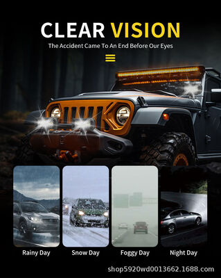 40 PCS LED Chip 7 Inch Vehicle LED Work Light Bar for Off Road Truck Motorcycle