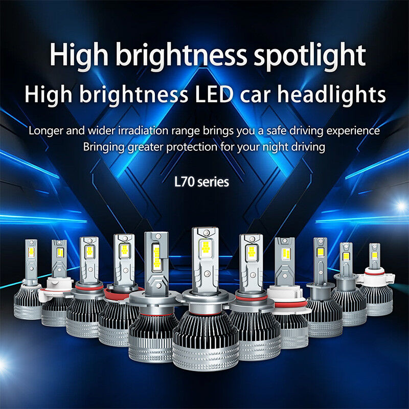 H7 120W LED Headlamp Stable Output Low Glare Dual Copper Cooling Error Free Upgrade